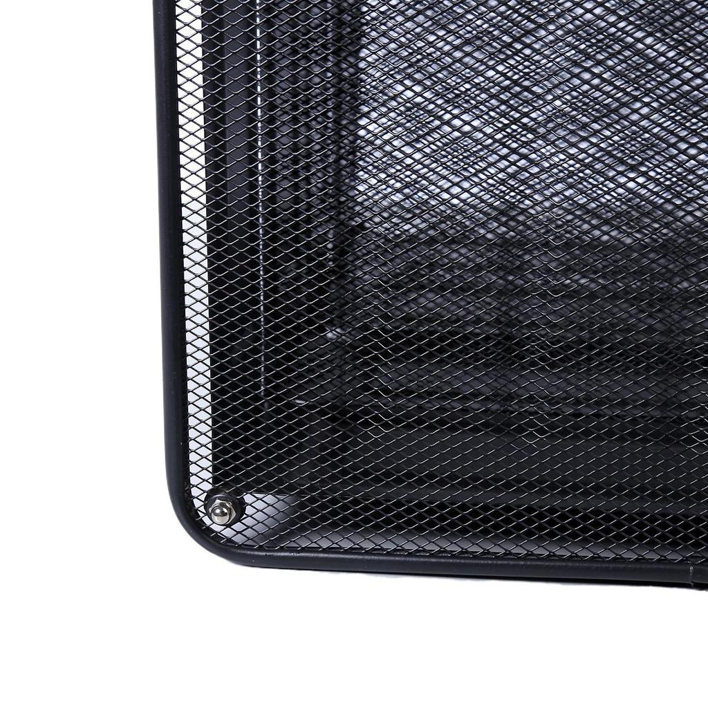 Metal Iron Mesh Four-Tier File & Document Rack with Bookends