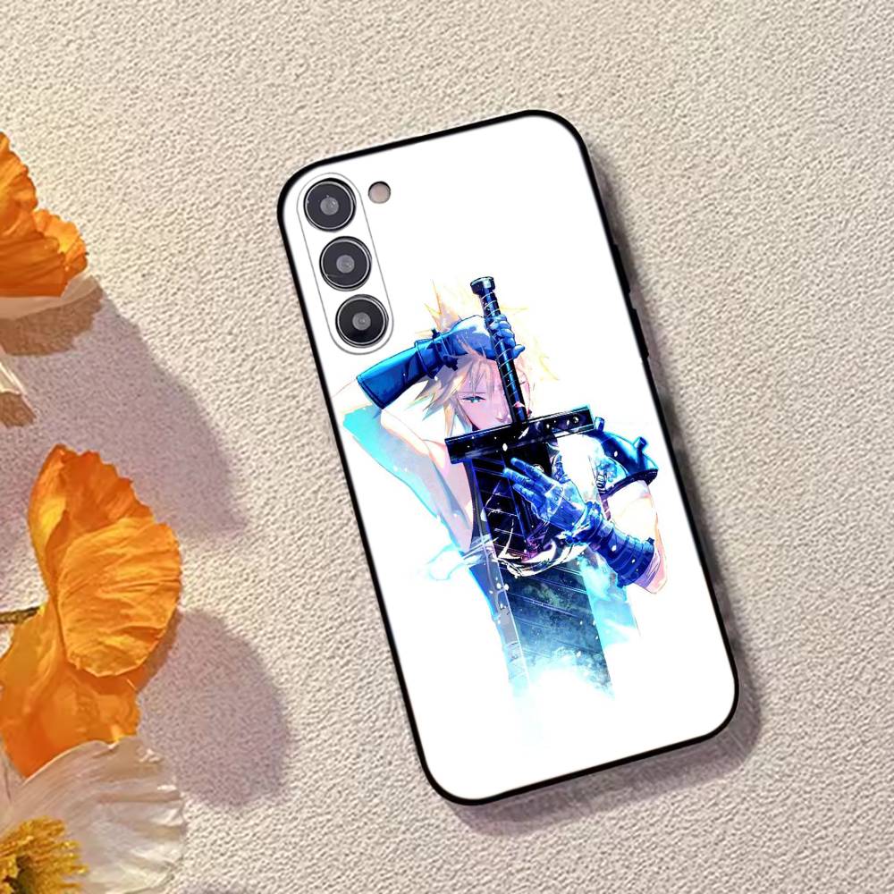 

F-FINAL F-FANTASY Cloud Strife Phone Case For Samsung Galaxy A73,A72,A71,A70,A53,A52,A51,Others Soft Black Cover Samsung a32 5g