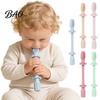 Infant Soothing Chew Toy Baby Silicone Teething Toy, Food-Grade Bite Soother for Gum Seamless One Piece Teether Relief, Anti-Finger Biting Stick,