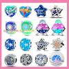 Copper Heart-Shaped Beads Starry Night Sky Beads Luminous Spaceship Charms Fit Original Bracelet Diy Jewelry Birthday Gift