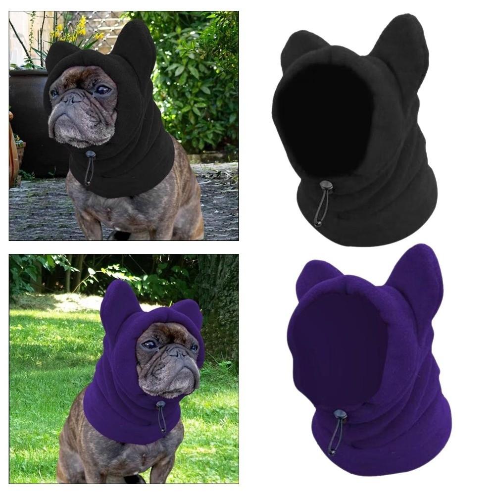 Solid Color Dog Fleece Hats Soft Dog Headgear Pets Supplies Dog Warm Caps Pet Use