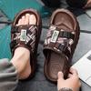 Fashion Men's outdoor casual slippers summer soft sole comfort anti slip beach shoes fashion thick sole breathable sandals walk slippers
