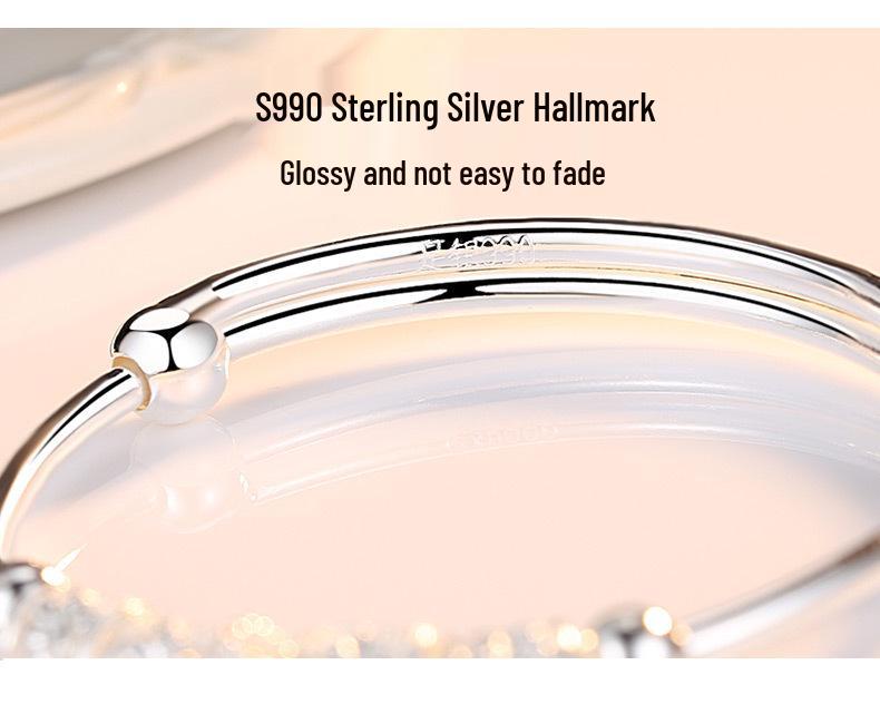 Zhenrong 925 Silber Damenarmband: Palastglocke, Japanischer & Koreanischer Stil, Modische Sterling Silber Rotierende Perle, Ethnischer Stil