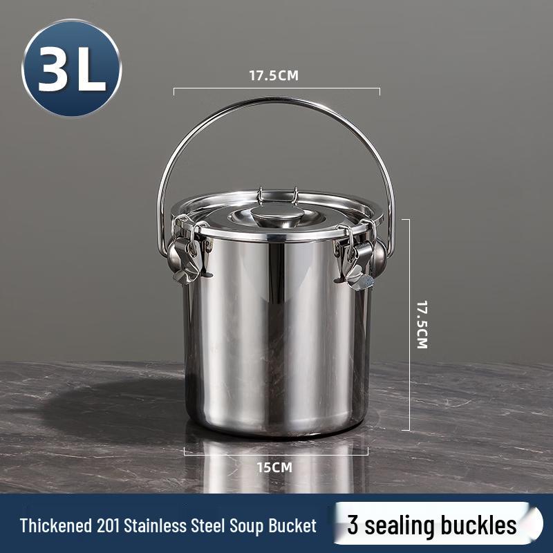 Ming Zhan Xuan 304 Stainless Steel Sealed Transport Buckets