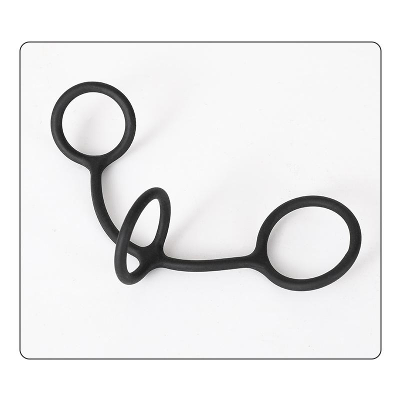 Drei-in-eins-Hahnring, Silikon-Penisring, dreifacher Penis-Verschlussring, Penisverzögerung, Ejakulation, Sexspielzeug für Männer, Ring zur Erektionsverbesserung