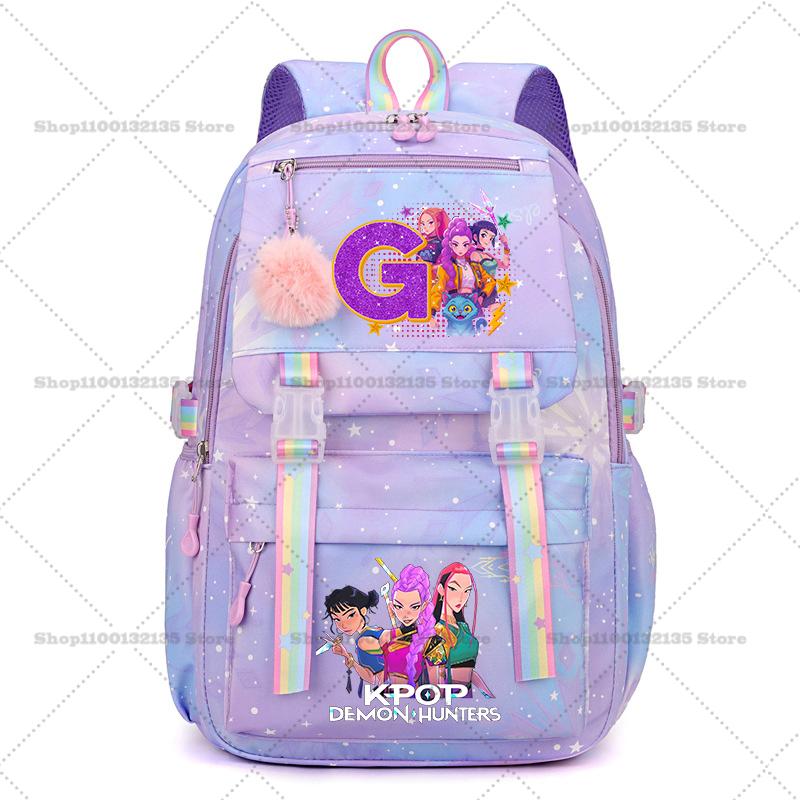 Beautiful Kpop Demon Hunters High Quality Backpack Students Anime Fashion Schoolbag Boys Girls Book Stationery Backpack School Supplies