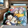 1 Stück DRAGON BALL Aufdruck Flanelldecke, Hohe Qualität für alle Jahreszeiten, Heimdekoration, Wärme und Komfort, Perfekt für Weihnachtsgeschenke