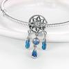 Charm Bead Charms Copper Plated Dreamy Blue Feather Dreamcatcher Bead Charms Compatible With Charm Bead Charms Authentic Bracelets Bead Charms Women J
