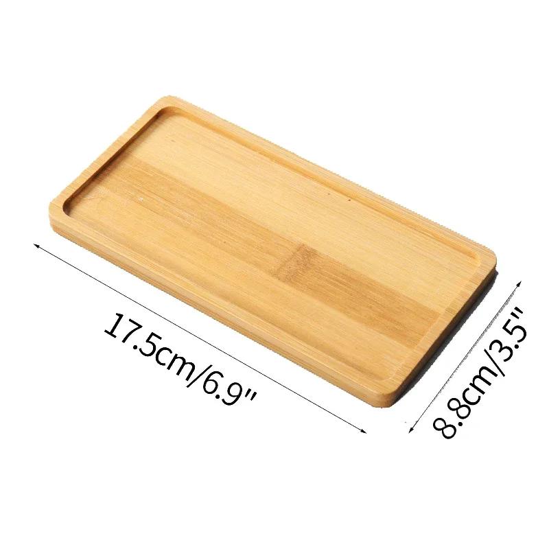 Multi Bamboo Tray Wood Saucer Flower Pot Tray Cup Pad Coaster Plate Kitchen Decorative Plate Creative Coaster Coffee Cup Mat