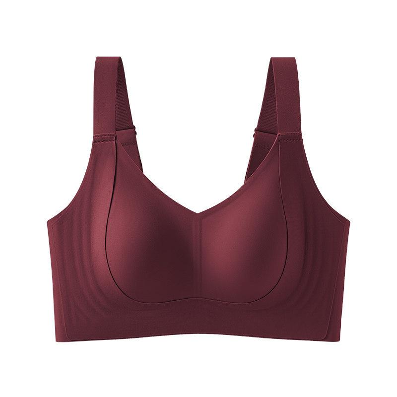 

Original pull-up anti-sagging seamless thin collection breast no steel ring bra 3xl42/95bcde through cup ( 80-90kg )