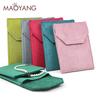 Custom Foldable Pearl Necklace Pouches Multifunctional Earrings Rings Pendants Storage Velvet Pouches Buckle Gift Jewelry Bag