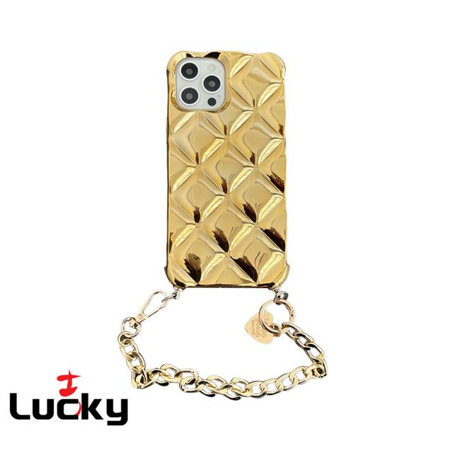 Diamond Plating Camera Protection Phone Case Pear Chain For IPhone 15 Pro Max 14 15 Plus 13 12 Pro 11 Promax with Bracelet