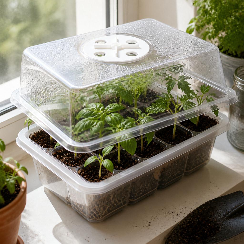 12Cell Seedling Starter Tray with Lid Thickened, Breathable, HumidityControlled Germination Kit for