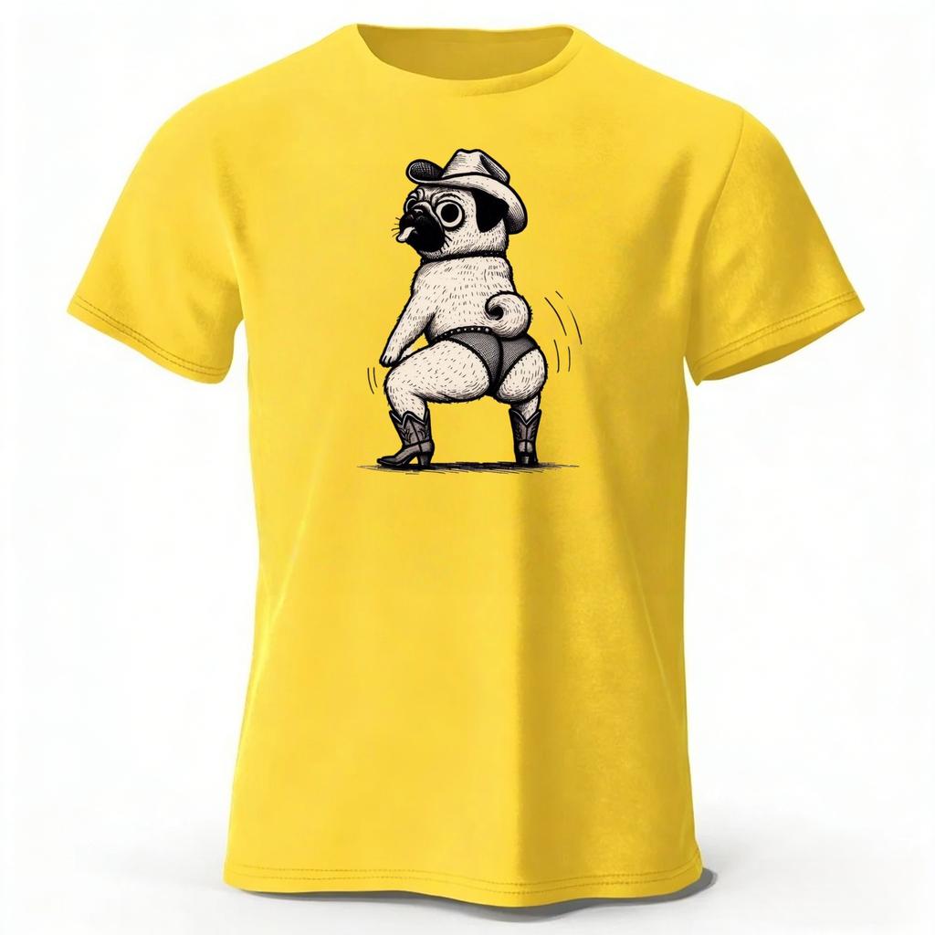 Funny and Fun Dog Casual Pure Cotton Tshirt for Mens Street Fashion Loose Oversized Breathable Short Sleeved Oneck Tshirt