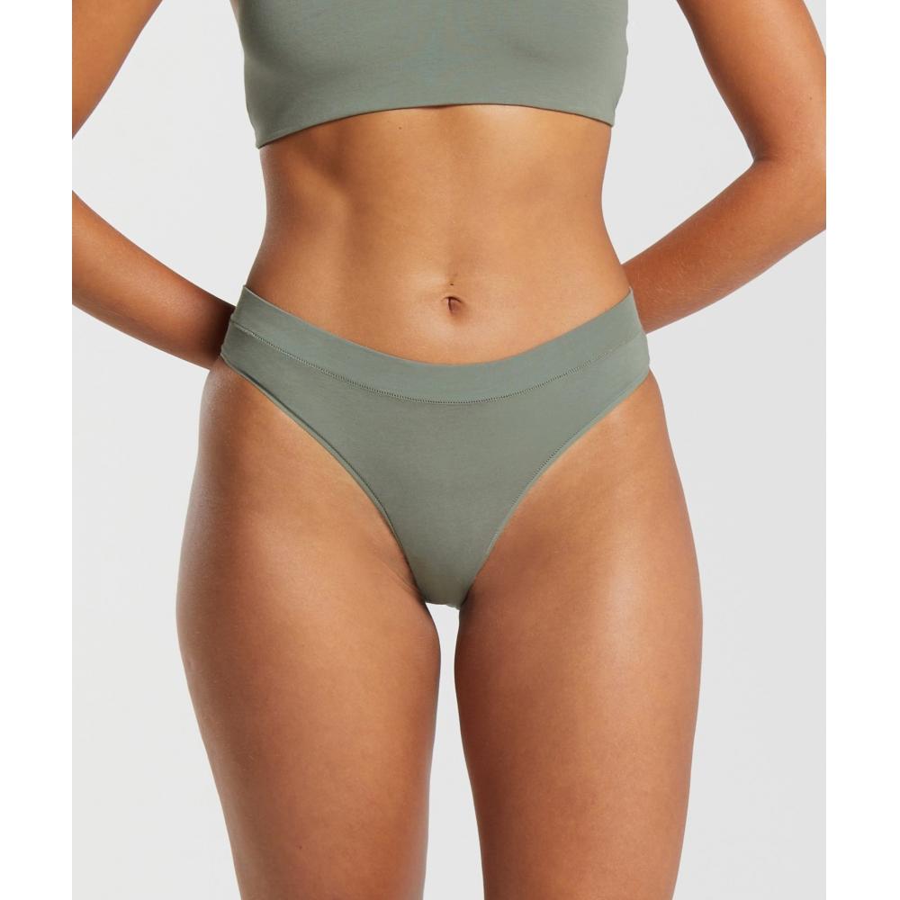 

Хлопковые трусы GYMSHARK, зеленые B6A7A ECJF