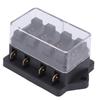 4 Way Blade Fuse Holder Box Waterproof with 4pcs Fuse for 12V24V Auto Car Marine Boat