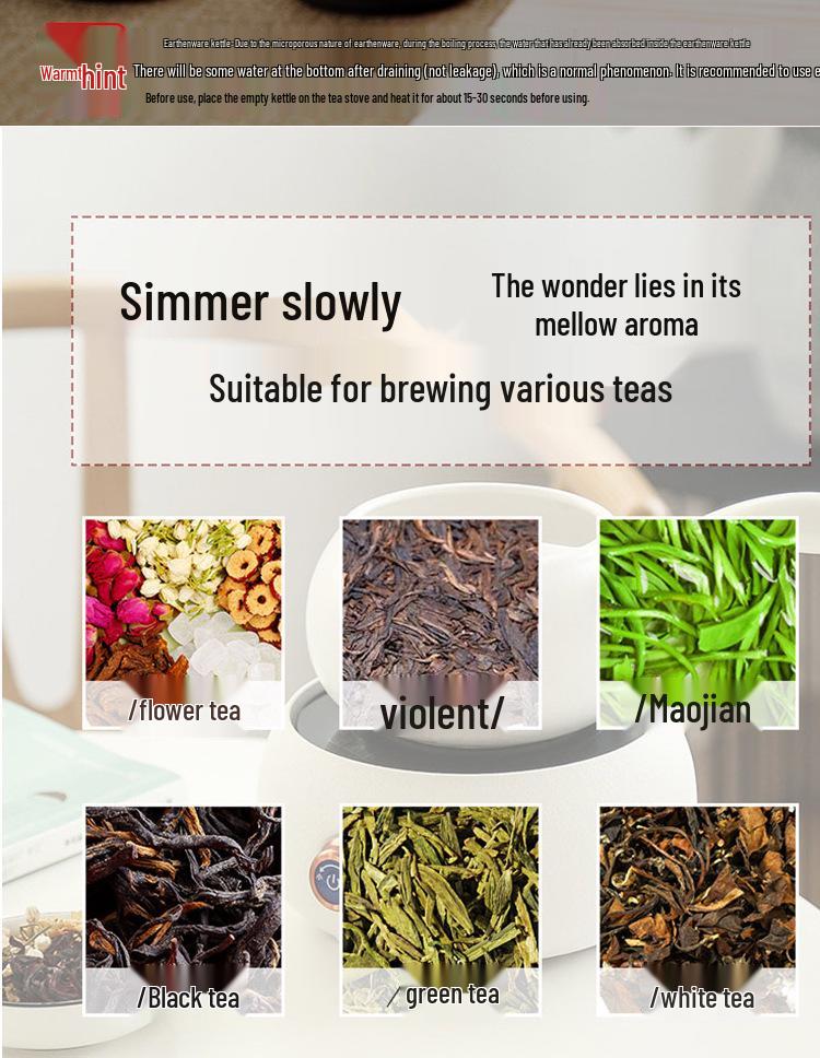 Volcanic Stone Electric Teapot Stove Set for Indoor Cooking and Gifting