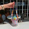 Small Bomb Cup with Straw Children's Shoulder Strap Portable Water Bottle Men and Women Couple Leisure Sports Plastic Water Cup