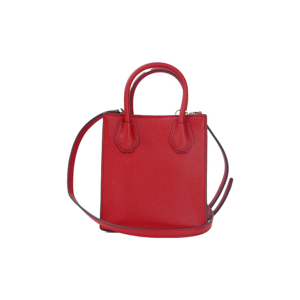 Michael Kors MK Mercer Solid Color Metal Logo Accordion Shoulder Crossbody Bag Women Handbags Red 35S1GM9T0L-FLAME