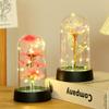 Valentine's Gold Folie Rose Glass Nattlys - Evig blomst Kreativ Ornament Bursdagsgave