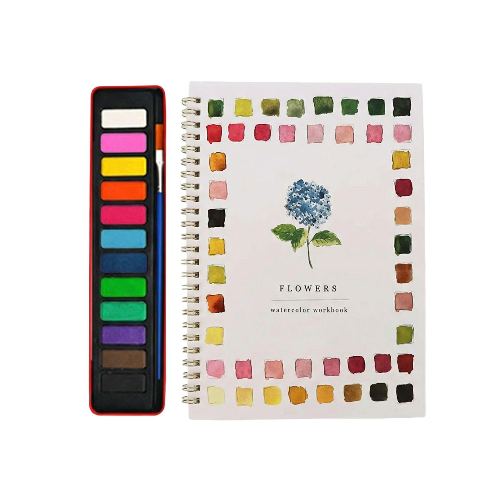 

Watercolor Coloring Book Thick Paper Painting Sketch Pad