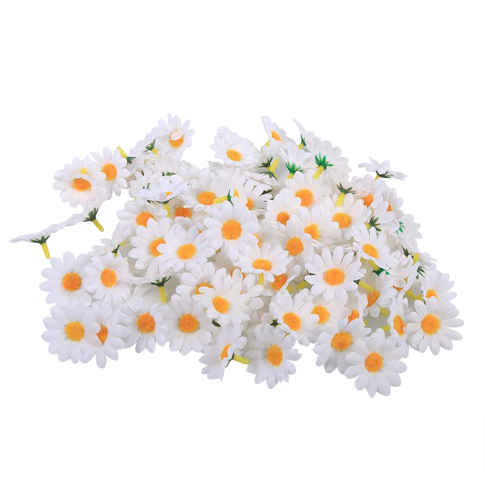 Gänseblümchen-Blütenköpfe 11 Farben Künstliche Gerbera-Gänseblümchen Stoffblumen Hochzeitsfeier Dekoration Bastelblumenköpfe