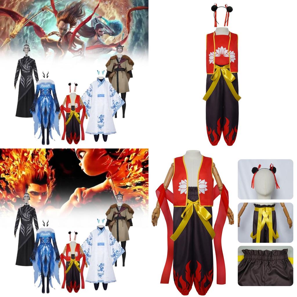 Nezha Cosplay Costume For Anime Roleplay With Soft Spandex Fabric For Teens And Adults