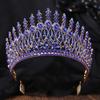 Royal Queen Rhinestone Crown Big Diadem CombsTiara Crowns for Women Bridal Wedding Party Crown Hair Dress Jewelry Accessories