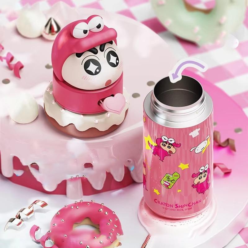 350ML Thermos Cup Stainless Steel Cartoon Pattern Water Cups Portable Outdoor Child Vacuum Flask Water Bottle Gift Cup for Kids