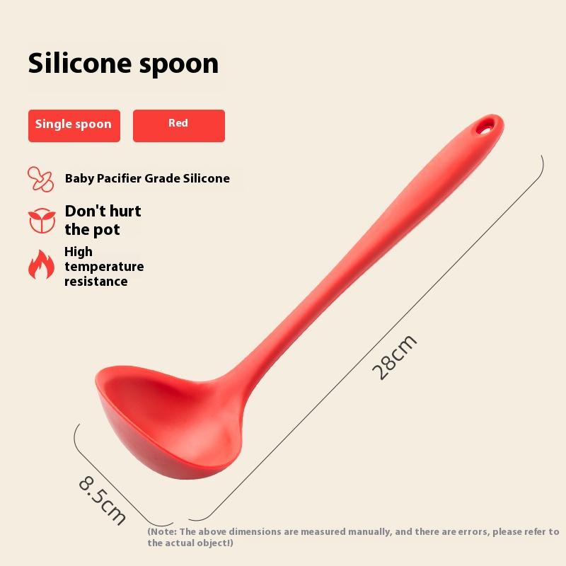 Set di Utensili da Cucina in Silicone per Alimenti Resistenti al Calore Utensili da Cucina Stoviglie Cucchiaio Spatola Cucchiaio Forato Spatola per Friggere
