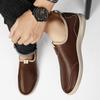 Fashion New Casual Men Shoes Adult Male Footwear Handmade Boat Shoes Leather Male Loafers Men Design Moccasin Fashion Slip on Soft Flat