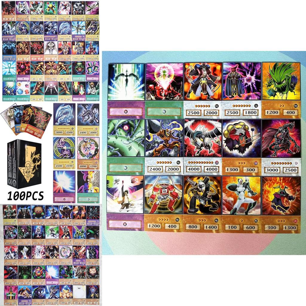 Yu-gi-oh Diy Card Set Stunning Blue-eyes White Dragon Dark Magician 100 Cards