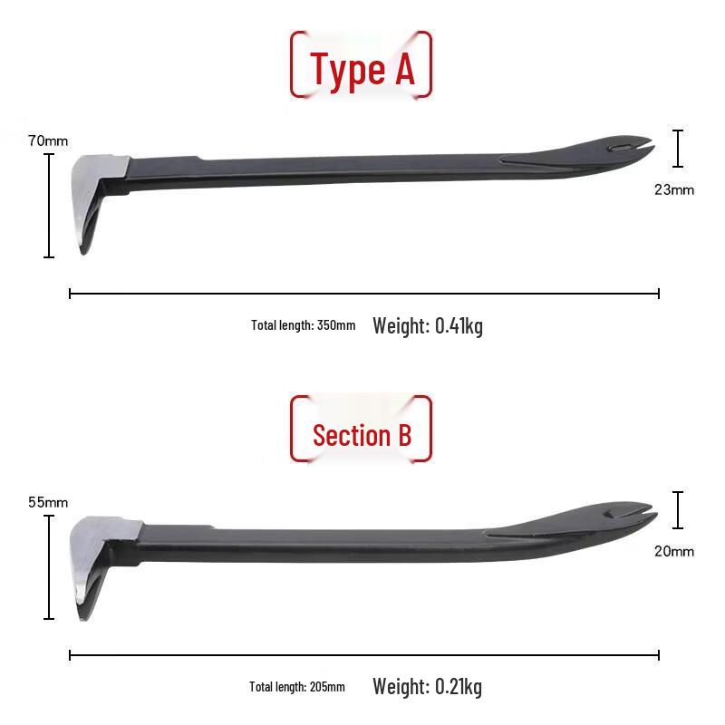 Flat Nail Puller Crowbar