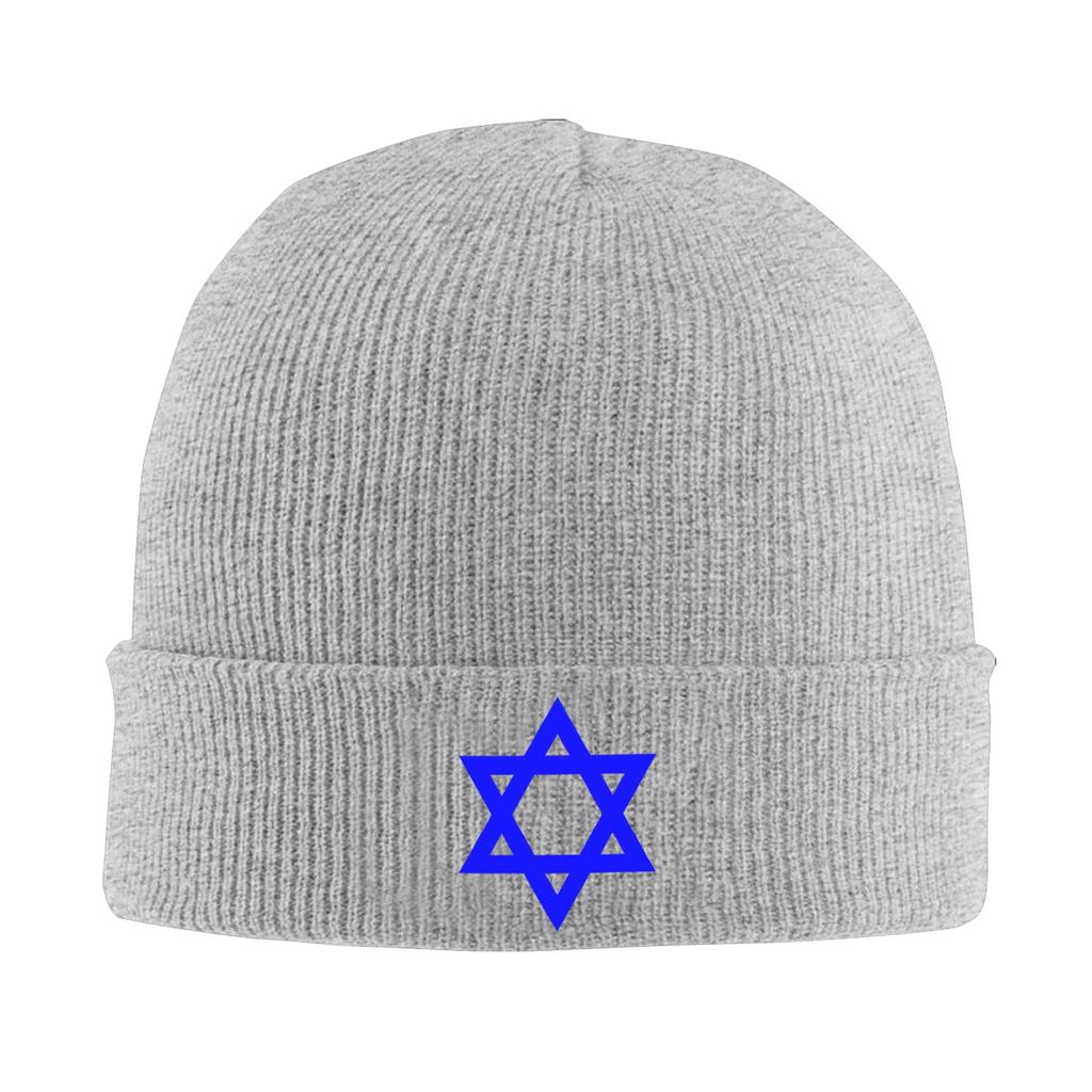 Emblem of Israel Bonnet Hat Cool Knitted Hats Unisex Women Unisex Israeli Flag Warm Winter Skullies Beanies Caps