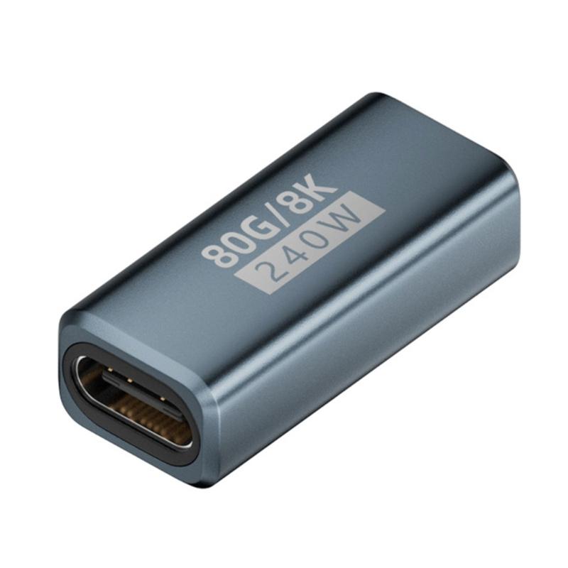 USB C Adapter 240W 80Gbps 8K@60Hz for Thunderbolt4/5 and Phone 16 15 with Fast Charging Display