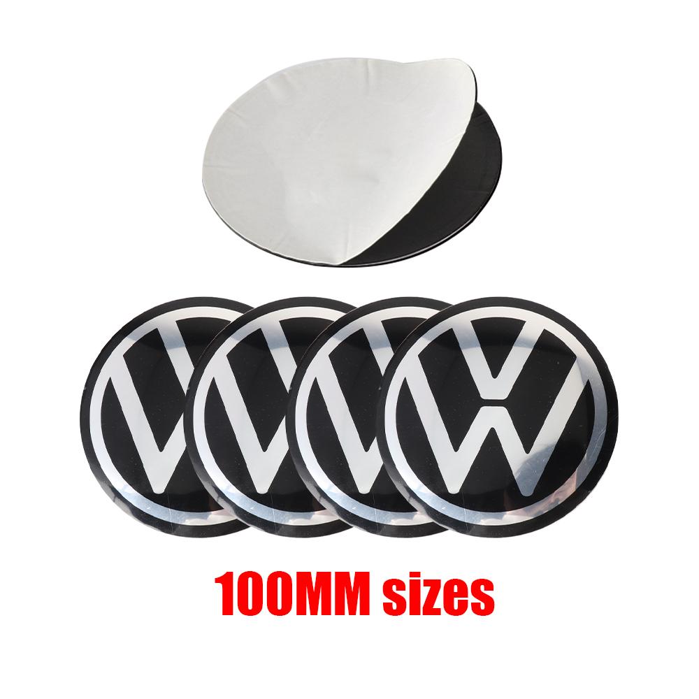 BFPQY1 70mm/80mm/90mm/100mm/120mm Car Wheel Center Hub Cap Sticker For Volkswagen VW Golf GTI Bora ID.3 Tiguan Passat Rline Polo Touran