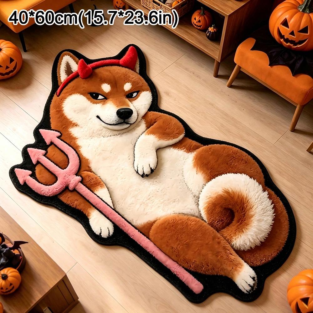 Decorative Carpet Dog Shaped Rug Special-shaped Entryway Mat Cute Animal Floor Mat  Bedroom Decor
