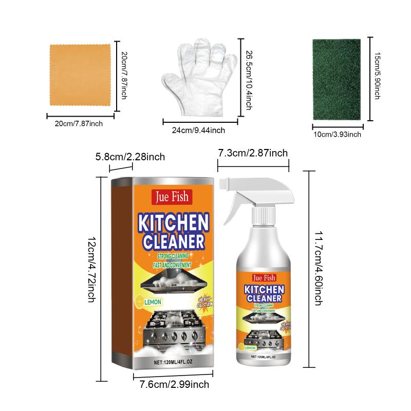 All Purpose Kitchen Grease Cleaner Spray Fast Oil Stain Remover Bubble Foam Cleaner for Oven Grill Cleaning