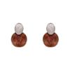 Pinkdudu Geometric Stud Earrings Asymmetric Drip Glaze Fashion Minimalist Earrings PD2492