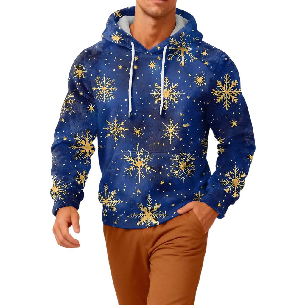 Herr Långärmad Ledig Flanell Huvtröja