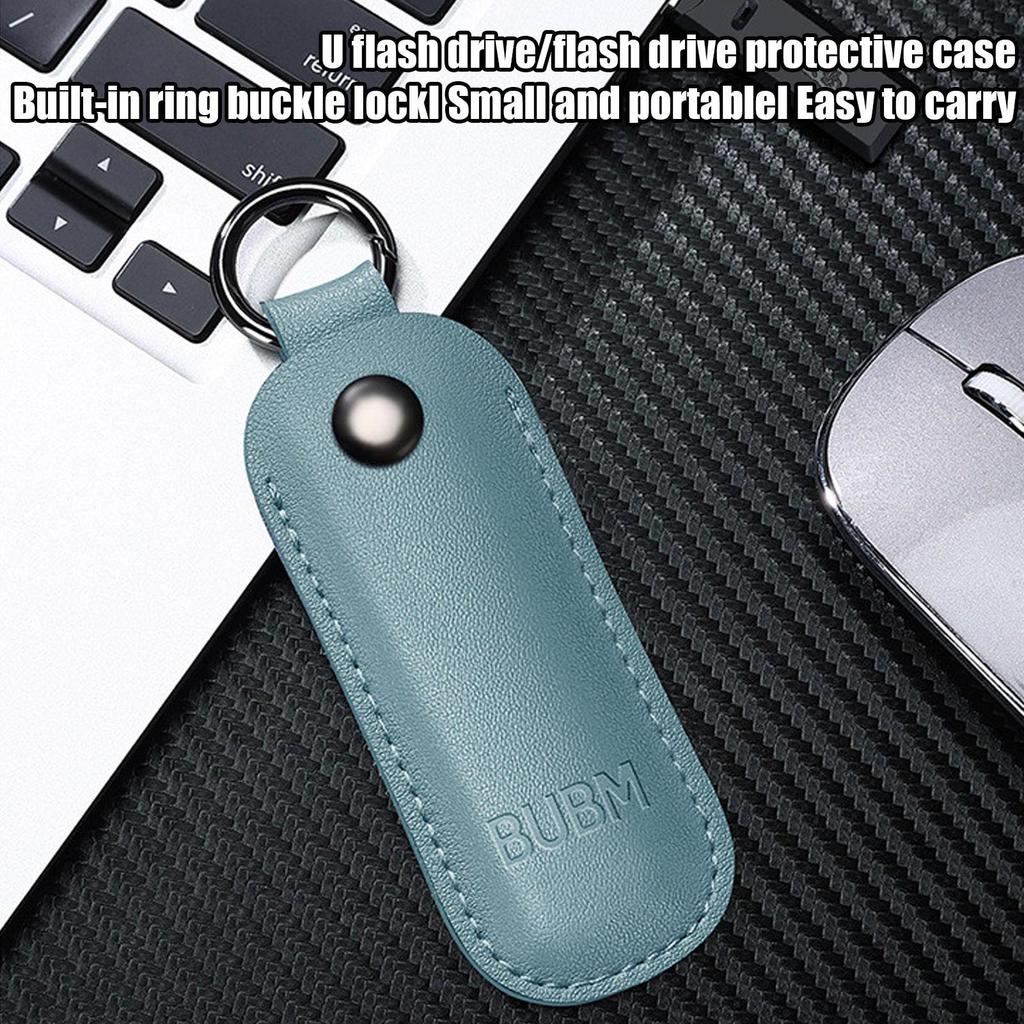 USB Flash Drive Pouch Small Portable Storage Carrying Case Protective Cover USB Drive Protection Box With Key Ring Multiple Uses