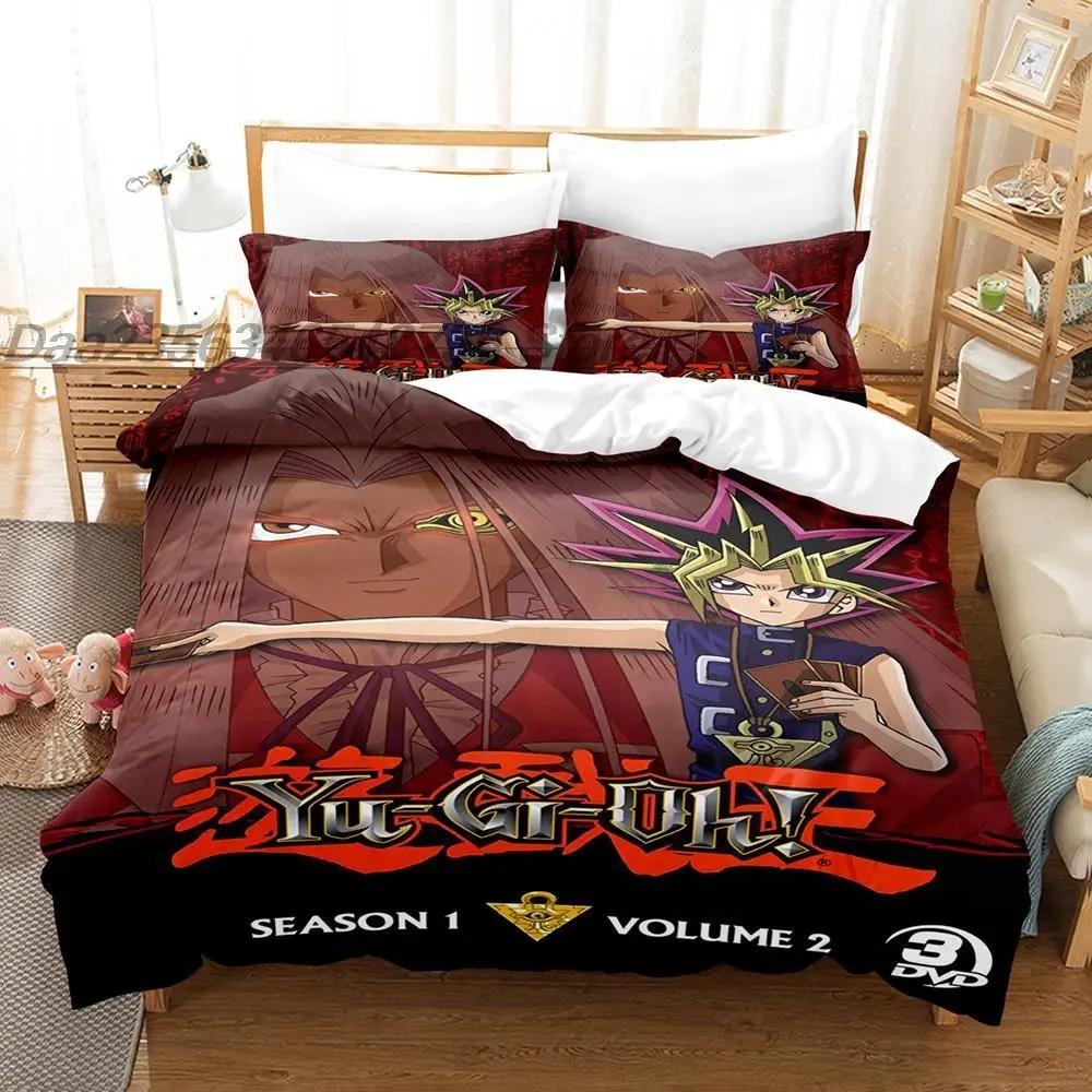 Yu Gi Oh Bedding Set Single Twin Full Queen King Size Bed Set Aldult Boys Bedroom Duvetcover Sets 3D Print Anime  Kawaii