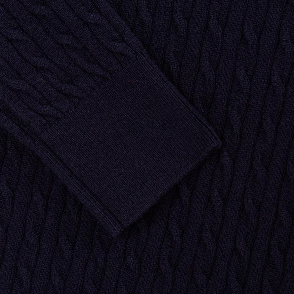 [lacoste] Women's Cable Long-Sleeve Polo Sweater AF207E-55NHDE