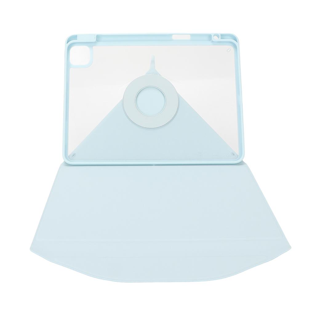 For IOS Tablet Vertical Keyboard Case Blue Magnetic Transparent Back Wireless Keyboard for IOS