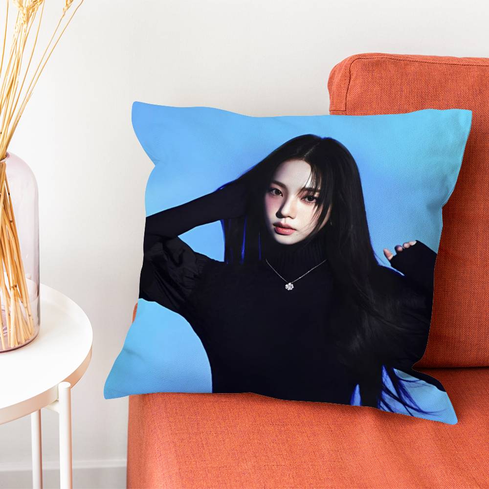 KKarina AAespaes Pillow Case Plush Fabric Soft Pillowcase Double Sided Print Cushion Cover Household Gifts