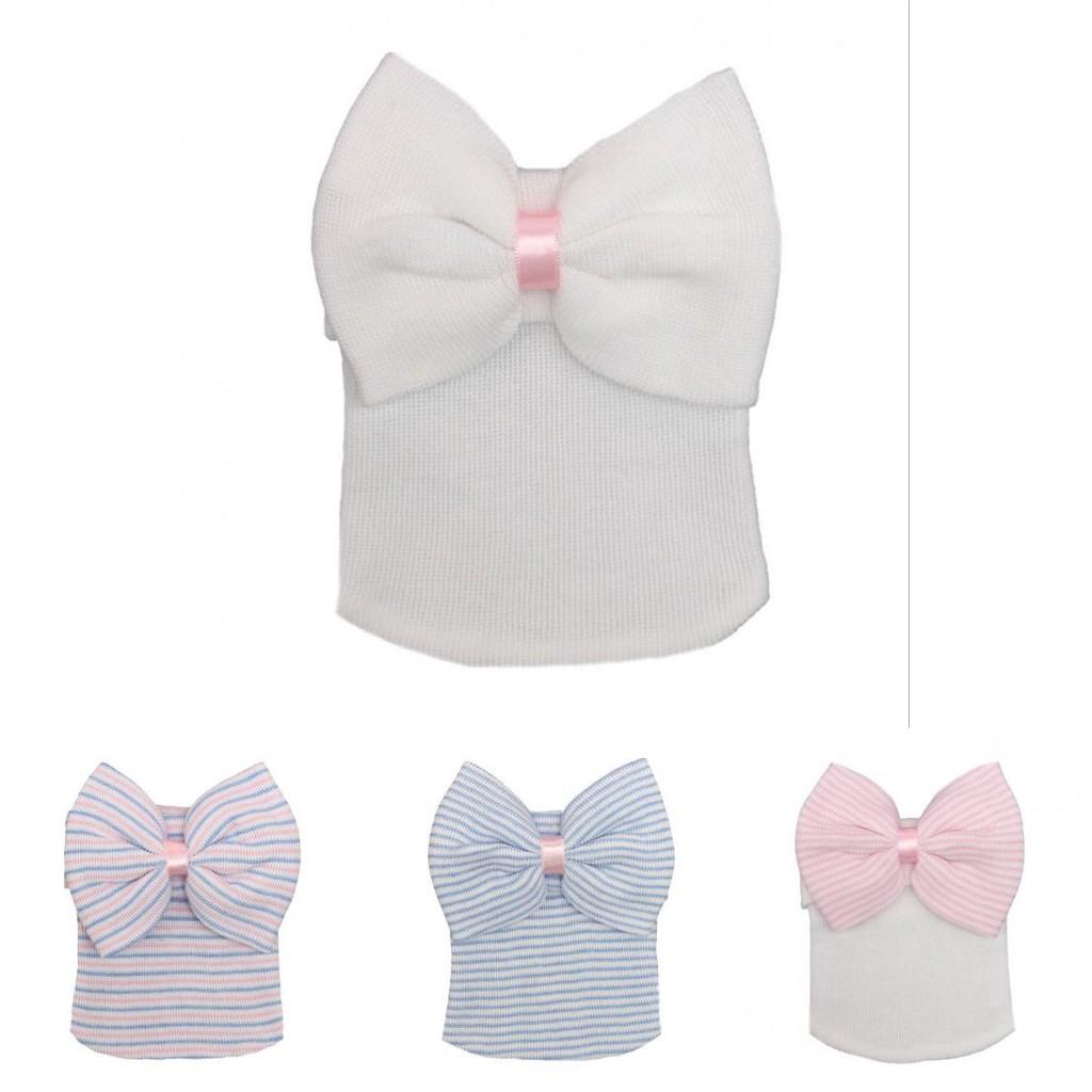 Adorable Newborn Baby Hat With Large Bow Stylish Knit Design For Spring And Autumn Seasons