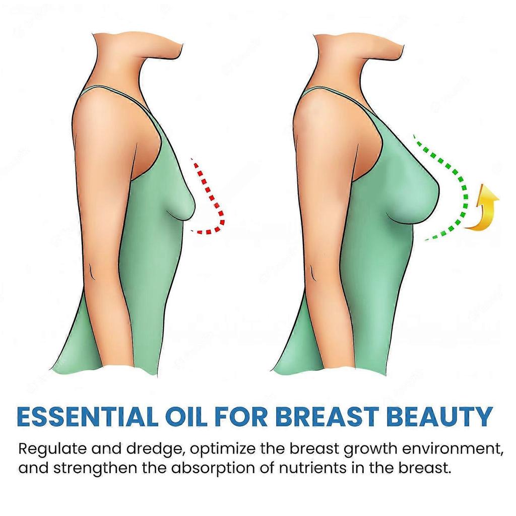 Breast Lift & Firming Massage Oil Rose, Geranium & Grapeseed Blend for Moisturizing and Firming (Daily Use)