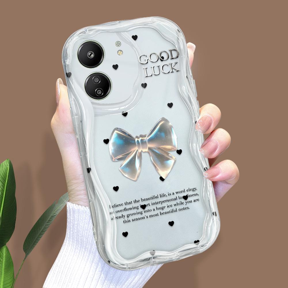 

Милый мультяшный узор, кремовая текстура, мягкий силиконовый чехол с волнистыми краями, чехол для телефона Xiaomi Redmi Redmi Note 12S прозрачный