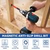 12-Piece Magnetic Screwdriver Head Kit S2 Steel 1/4 Handle Electric Screwdriver Head Cross Screwdriver Head Impact Screwdriver Head Electric