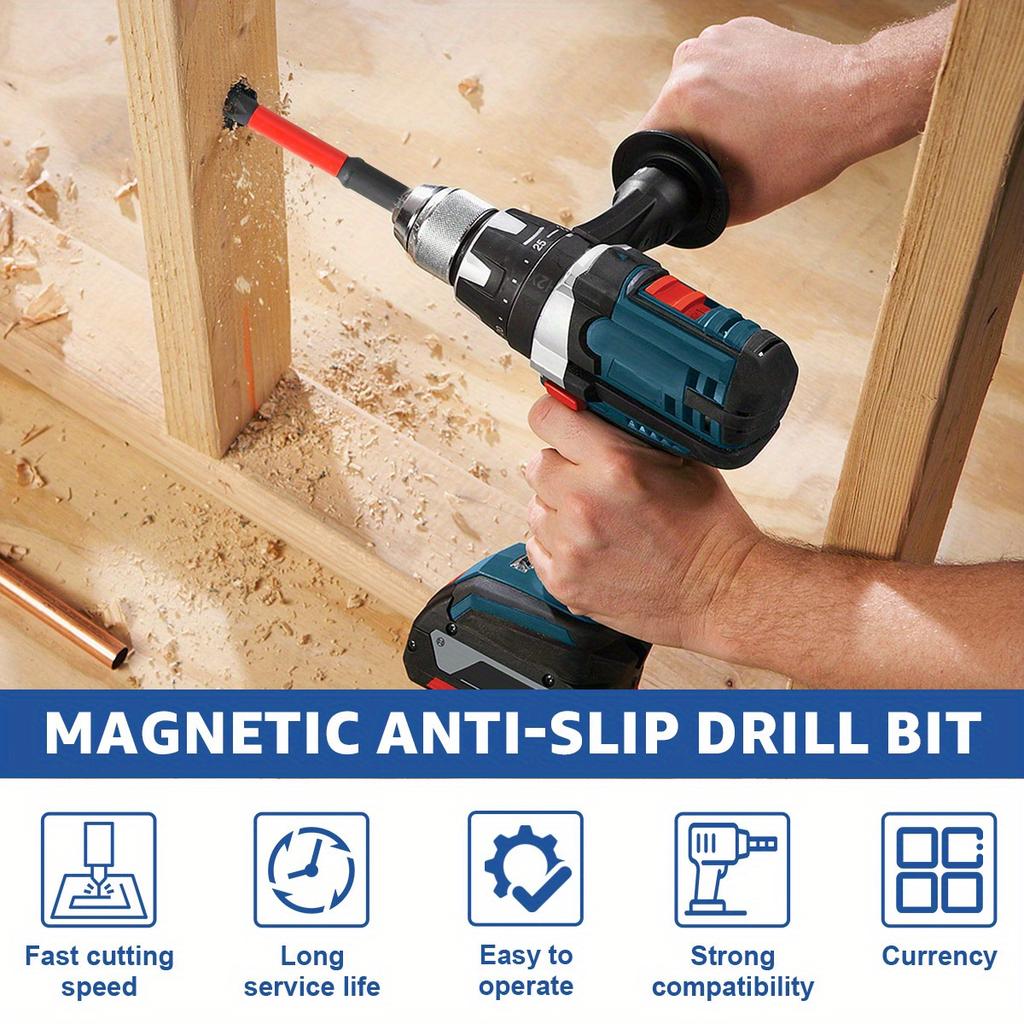 12-Piece Magnetic Screwdriver Head Kit S2 Steel 1/4 Handle Electric Screwdriver Head Cross Screwdriver Head Impact Screwdriver Head Electric